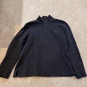 Ralph Lauren Men's Black Zip-Up Sweater